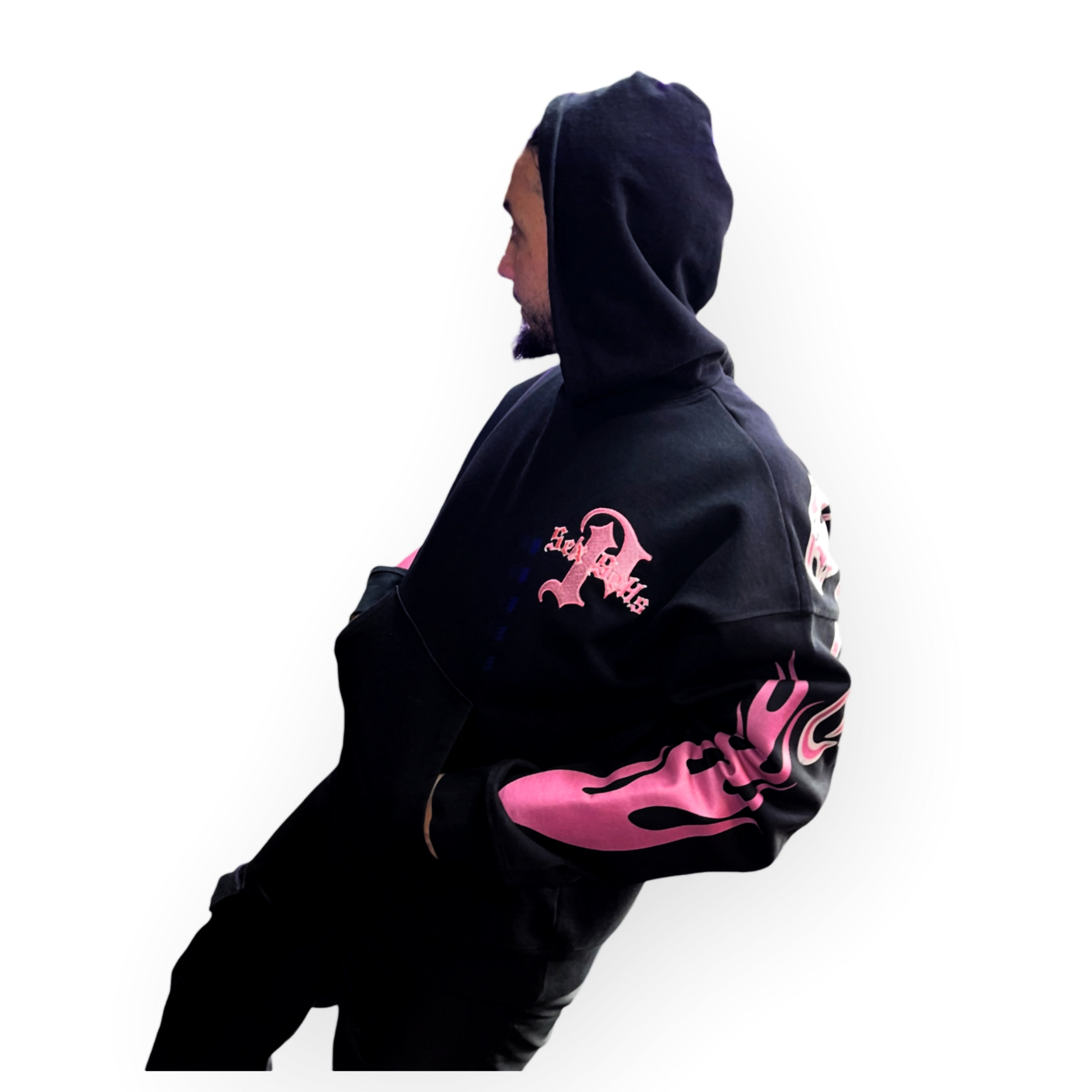 Pink N Black Hoodie